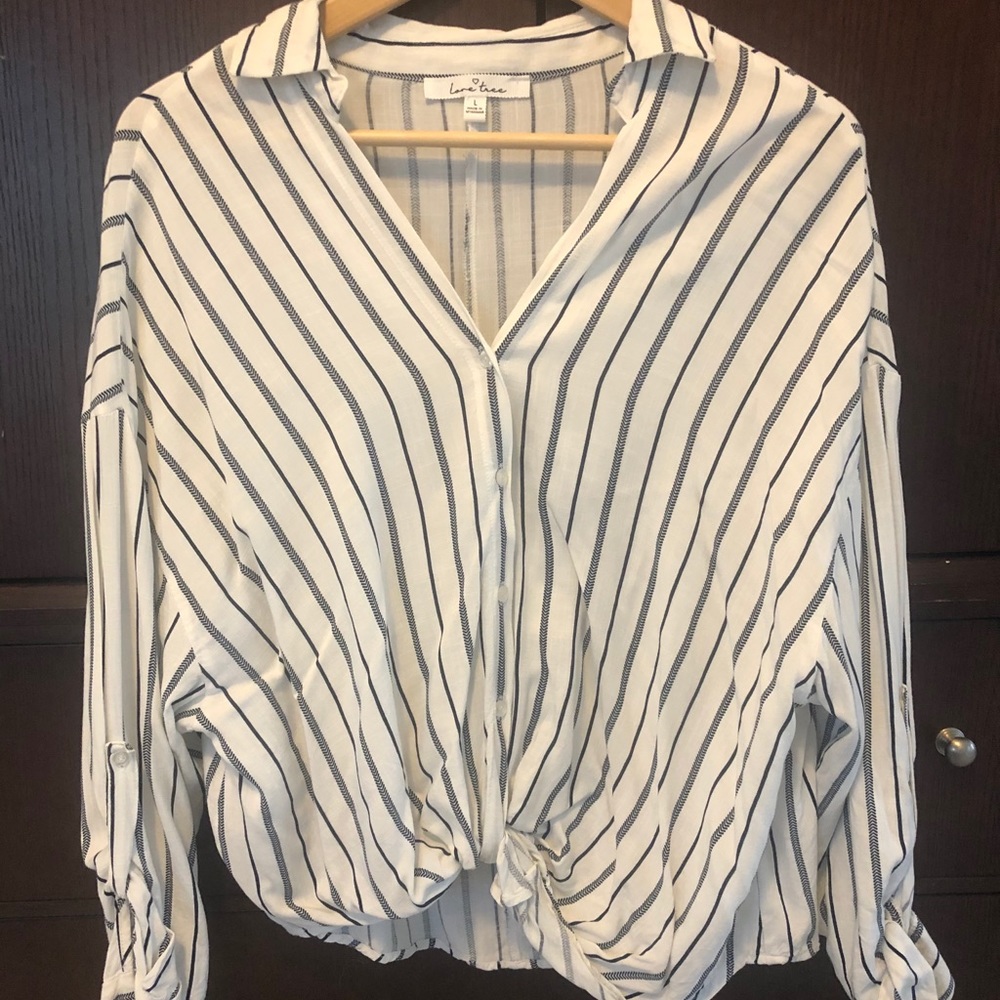 Cute tie in front blouse from boutique